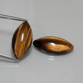 Pedras preciosas de tiger's eye marrom natural de  ct, marquise, opaco