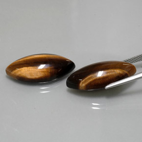 Pedras preciosas de tiger's eye marrom natural de  ct, marquise, opaco