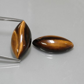 Pedras preciosas de tiger's eye marrom natural de  ct, marquise, opaco