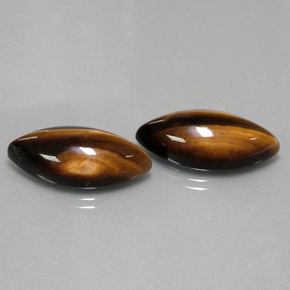 Pedras preciosas de tiger's eye marrom natural de  ct, marquise, opaco