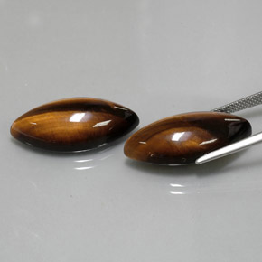 Pedras preciosas de tiger's eye marrom natural de  ct, marquise, opaco