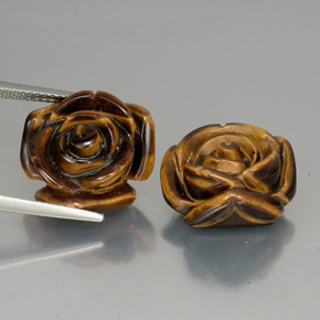 Pedras preciosas de tiger's eye marrom natural de  ct, forma extravagante, opaco