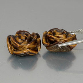 Pedras preciosas de tiger's eye marrom natural de  ct, forma extravagante, opaco