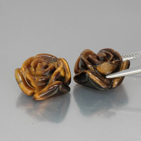 Pedras preciosas de tiger's eye marrom natural de  ct, forma extravagante, opaco