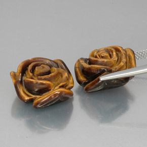 Pedras preciosas de Olho de Tigre Dourado Marrom natural de  ct, Forma extravagante, Opaco