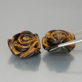 Pedras preciosas de tiger's eye marrom natural de  ct, forma extravagante, opaco