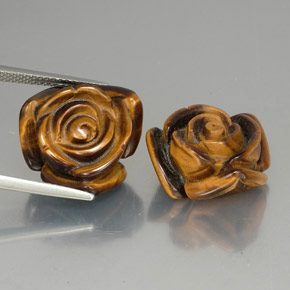 Pedras preciosas de tiger's eye marrom natural de  ct, forma extravagante, opaco