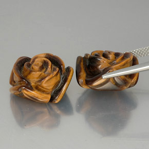 Pedras preciosas de tiger's eye marrom natural de  ct, forma extravagante, opaco