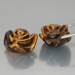 Pedras preciosas de tiger's eye marrom natural de  ct, forma extravagante, opaco