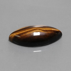 Tiger's eye marrom natural 13,03ct, marquise, opaco