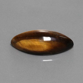 Tiger's eye marrom natural 12,68ct, marquise, opaco