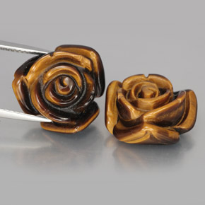 Pedras preciosas de tiger's eye marrom natural de  ct, forma extravagante, opaco