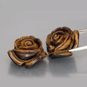 Pedras preciosas de tiger's eye marrom natural de  ct, forma extravagante, opaco