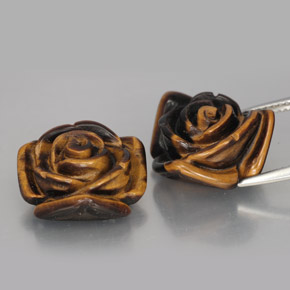Pedras preciosas de tiger's eye marrom natural de  ct, forma extravagante, opaco