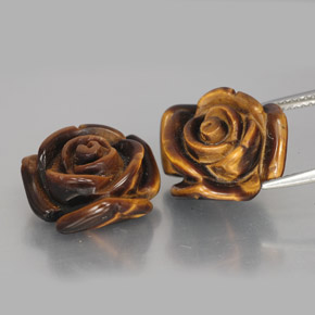 Pedras preciosas de Olho de Tigre Dourado Marrom natural de  ct, Forma extravagante, Opaco