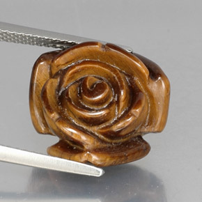 Tiger's eye marrom natural 11,88ct, forma extravagante, opaco