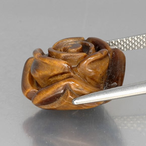 Tiger's eye marrom natural 11,88ct, forma extravagante, opaco