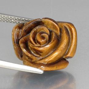 Tiger's eye marrom natural 10,53ct, forma extravagante, opaco