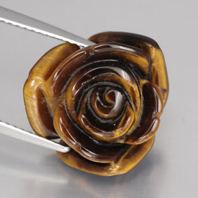 Tiger's eye marrom natural 11,90ct, forma extravagante, opaco