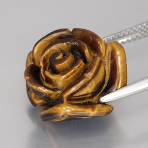 Tiger's eye marrom natural 11,90ct, forma extravagante, opaco