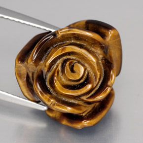 Tiger's eye marrom natural 12,49ct, forma extravagante, opaco