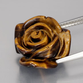 Tiger's eye marrom natural 12,49ct, forma extravagante, opaco