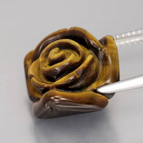 Tiger's eye marrom natural 12,47ct, forma extravagante, opaco