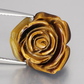 Tiger's eye marrom natural 11,74ct, forma extravagante, opaco