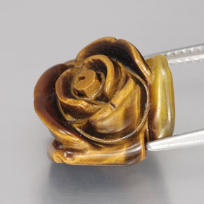 Tiger's eye marrom natural 11,74ct, forma extravagante, opaco
