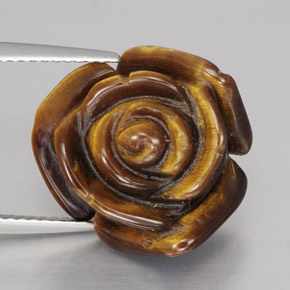 Tiger's eye marrom natural 10,60ct, forma extravagante, opaco