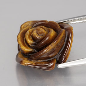 Tiger's eye marrom natural 10,60ct, forma extravagante, opaco