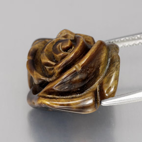 Tiger's eye marrom natural 11,76ct, forma extravagante, opaco