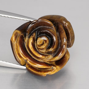 Tiger's eye marrom natural 11,11ct, forma extravagante, opaco