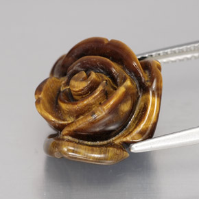 Tiger's eye marrom natural 11,11ct, forma extravagante, opaco
