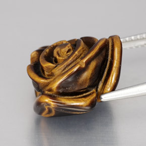 Tiger's eye marrom natural 11,69ct, forma extravagante, opaco