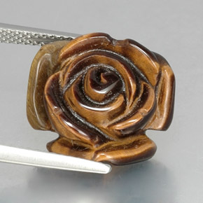Tiger's eye marrom natural 11,08ct, forma extravagante, opaco