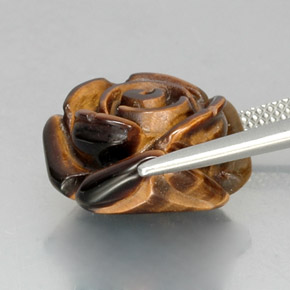 Tiger's eye marrom natural 11,08ct, forma extravagante, opaco