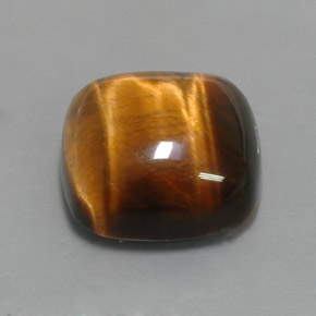 Tiger's eye marrom natural 13,02ct, almofada cortada, opaco