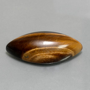 Tiger's eye marrom natural 12,99ct, marquise, opaco
