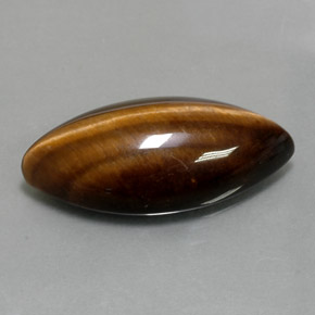 Tiger's eye marrom natural 12,55ct, marquise, opaco