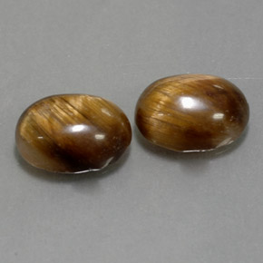 Pedras preciosas de tiger's eye marrom natural de  ct, corte oval, opaco