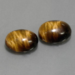 Pedras preciosas de tiger's eye marrom natural de  ct, corte oval, opaco