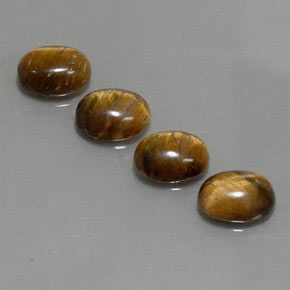 Pedras preciosas de tiger's eye marrom natural de  ct, corte oval, opaco