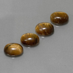 Pedras preciosas de tiger's eye marrom natural de  ct, corte oval, opaco