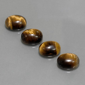 Pedras preciosas de tiger's eye marrom natural de  ct, corte oval, opaco