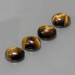 Pedras preciosas de tiger's eye marrom natural de  ct, corte oval, opaco