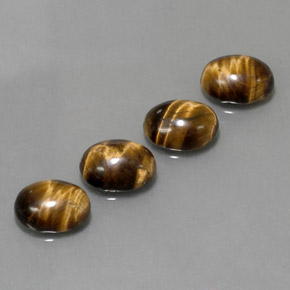 Pedras preciosas de tiger's eye marrom natural de  ct, corte oval, opaco