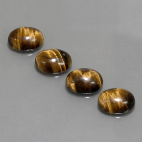 Pedras preciosas de tiger's eye marrom natural de  ct, corte oval, opaco