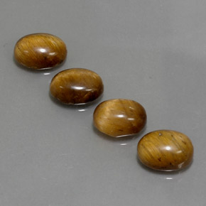 Pedras preciosas de tiger's eye marrom natural de  ct, corte oval, opaco