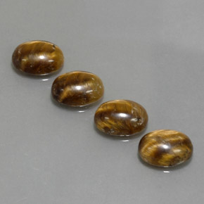 Pedras preciosas de Olho de Tigre Dourado Marrom natural de  ct, Corte Oval, Opaco